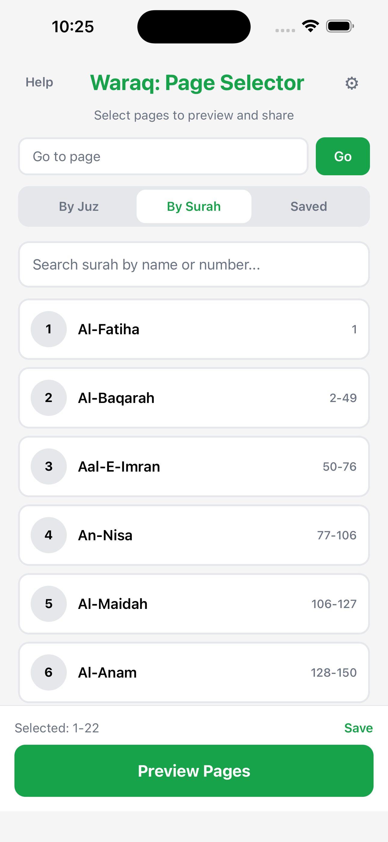 Surah list